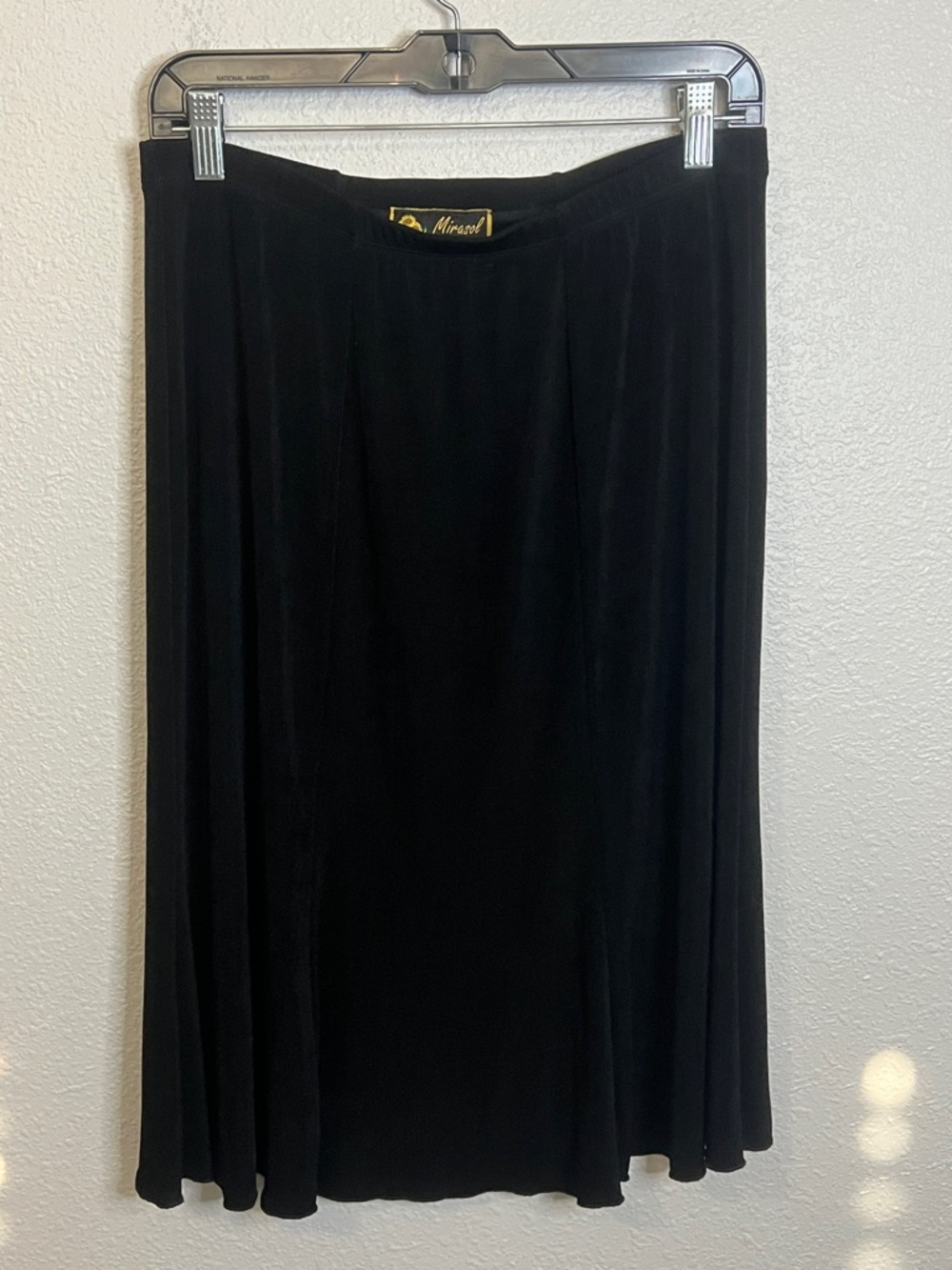 Mirasol Drapey Stretch Pull On Skirt Black Size Large
